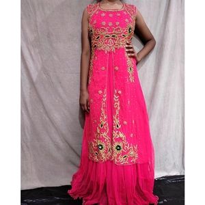 Gown with heavy embroidery